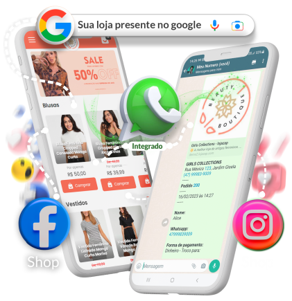 Vitrine digital em uso